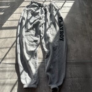 Playboy By PacSun Gray Sweatpants Mens Size Small Y2K Outdoors bunny